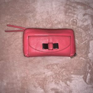 Chloe Lily Bow Zip Around Wallet